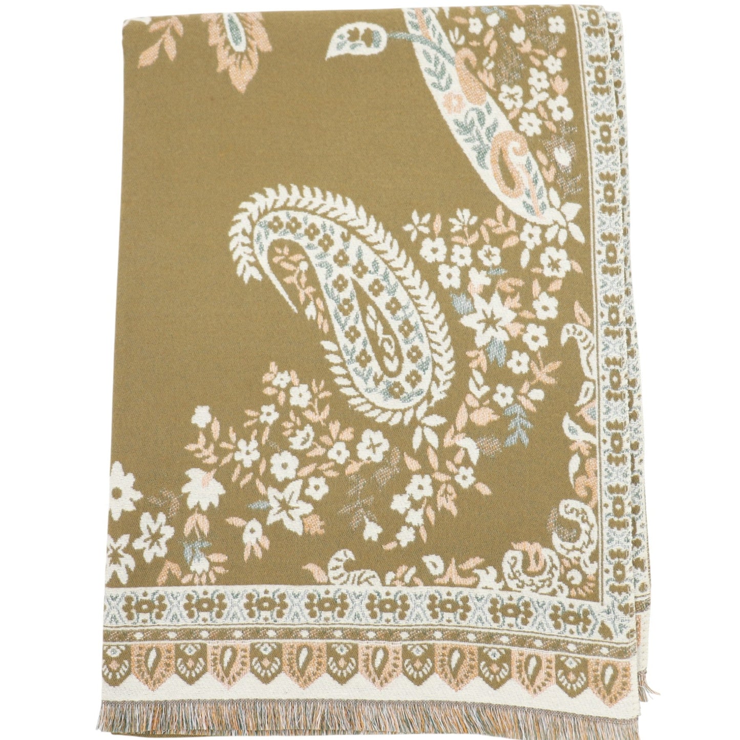 Cashmere Feel Winter Reversible Floral Paisley Scarves SCF5726-52 (12PC)