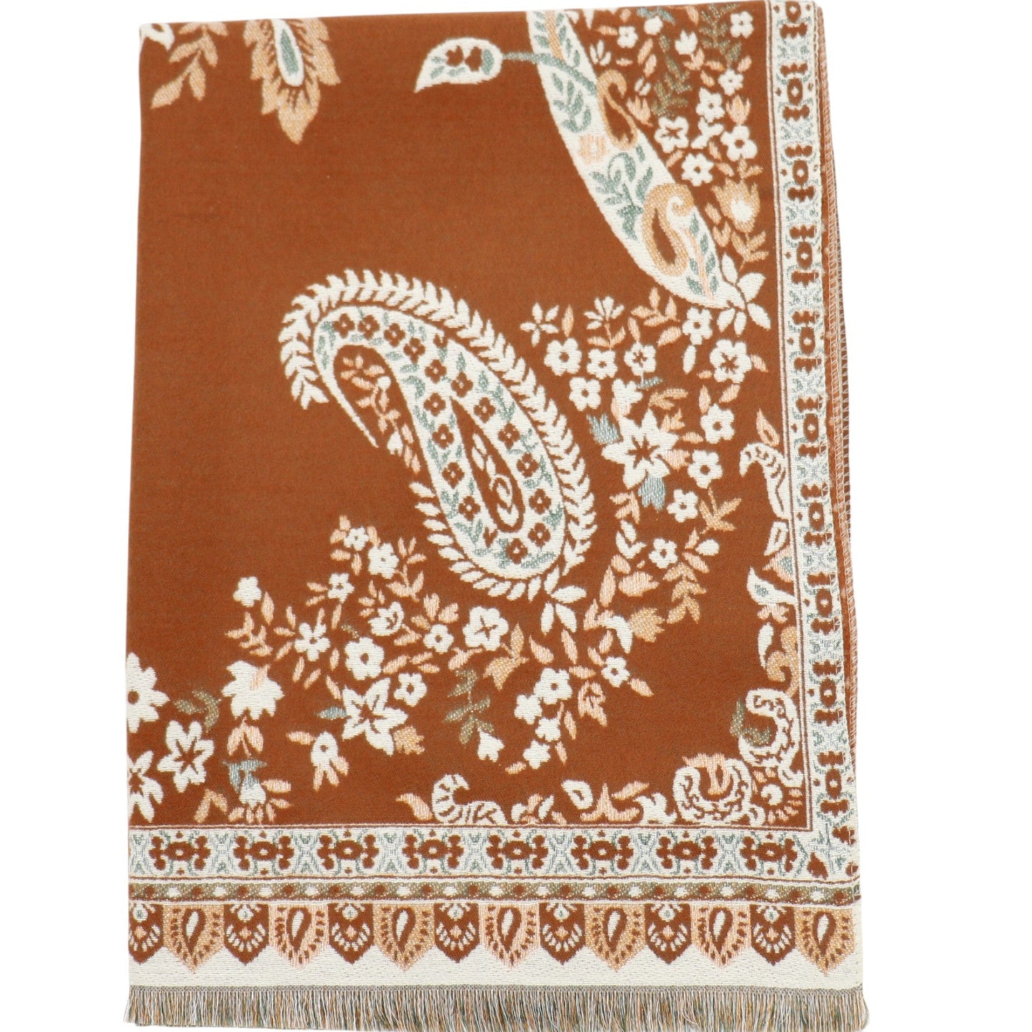 Cashmere Feel Winter Reversible Floral Paisley Scarves SCF5726-52 (12PC)