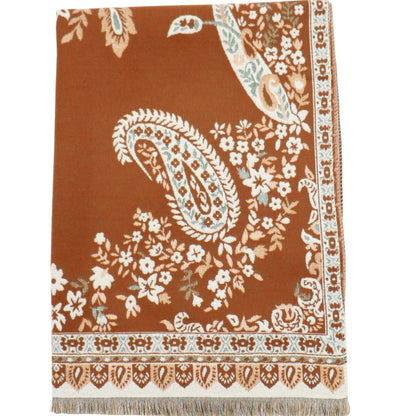 Cashmere Feel Winter Reversible Floral Paisley Scarves SCF5726-52 (12PC)