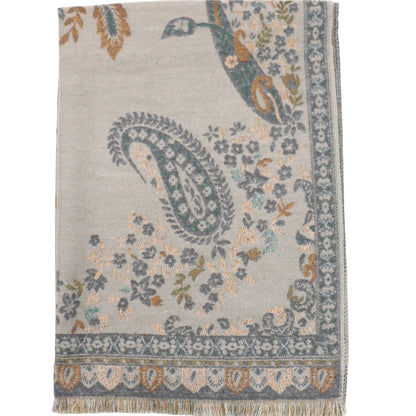 Cashmere Feel Winter Reversible Floral Paisley Scarves SCF5726-52 (12PC)