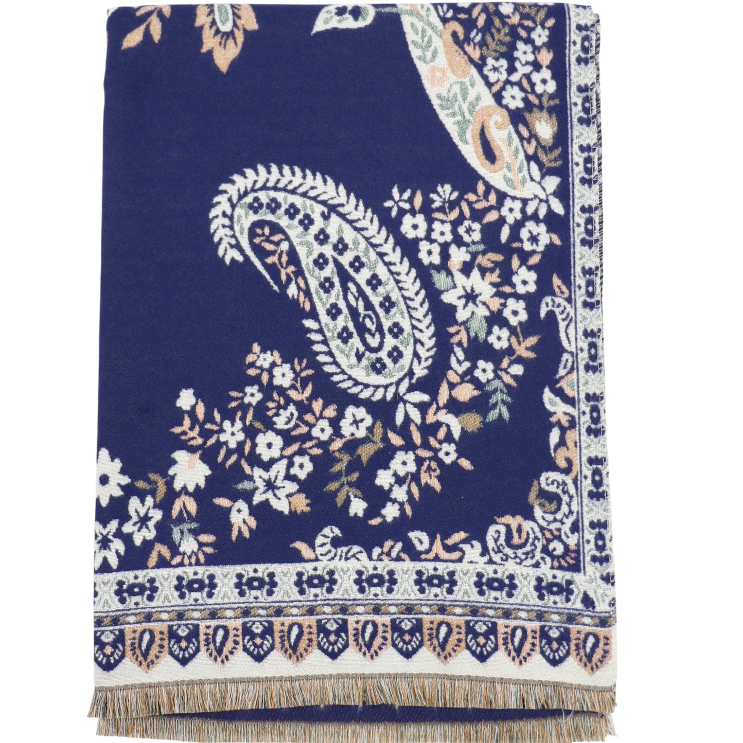 Cashmere Feel Winter Reversible Floral Paisley Scarves SCF5726-52 (12PC)