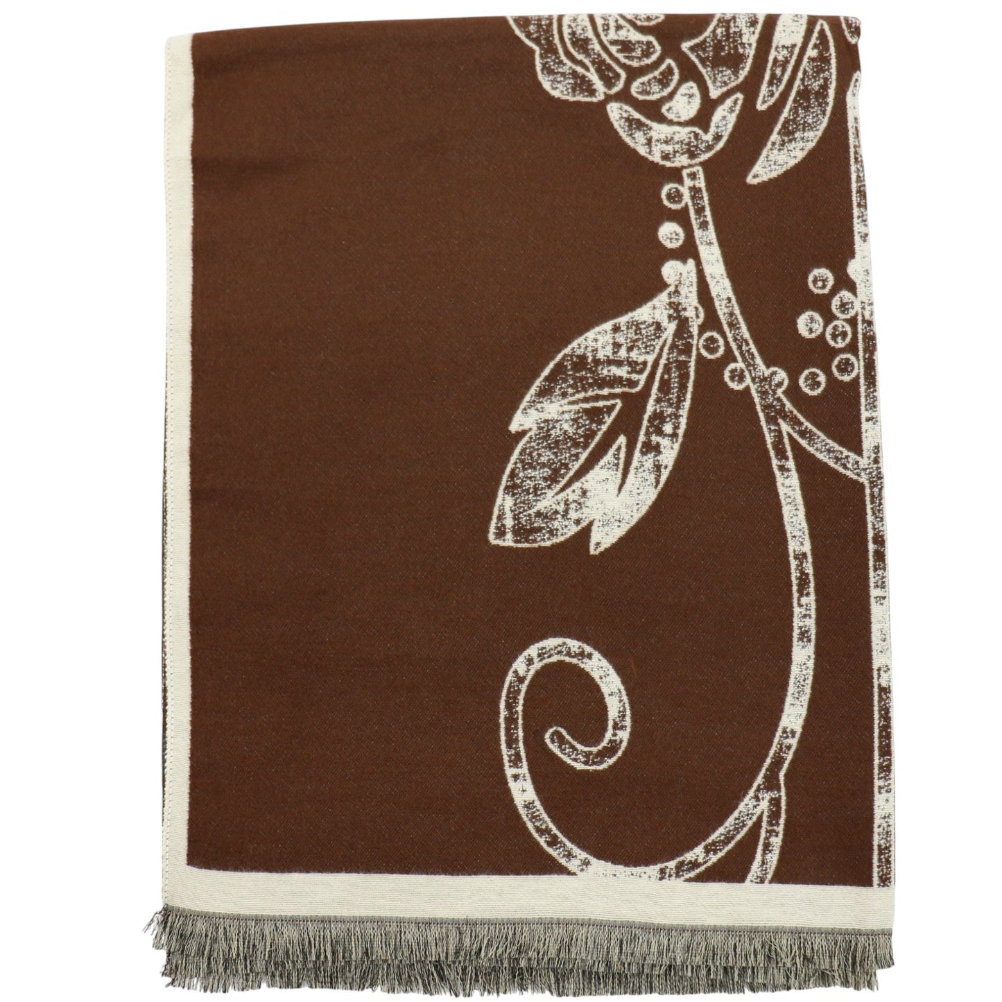 Cashmere Feel Winter Rose Pattern Reversible Scarf SCF5726-45(12PC)