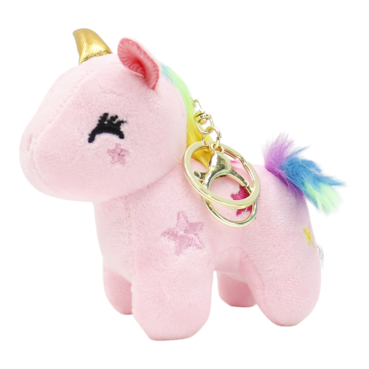 Unicorn With Star Embroidery Keychain JK5921-13 (12PC)