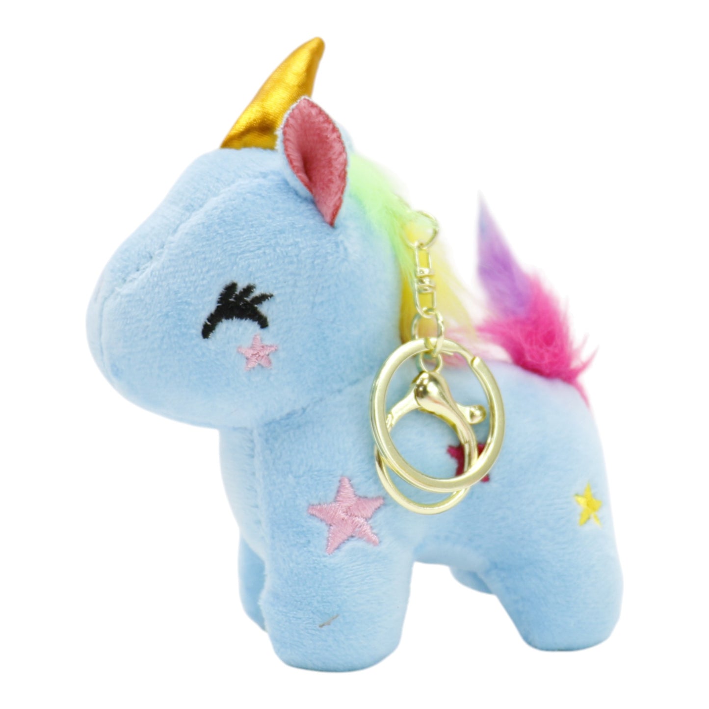 Unicorn With Star Embroidery Keychain JK5921-13 (12PC)