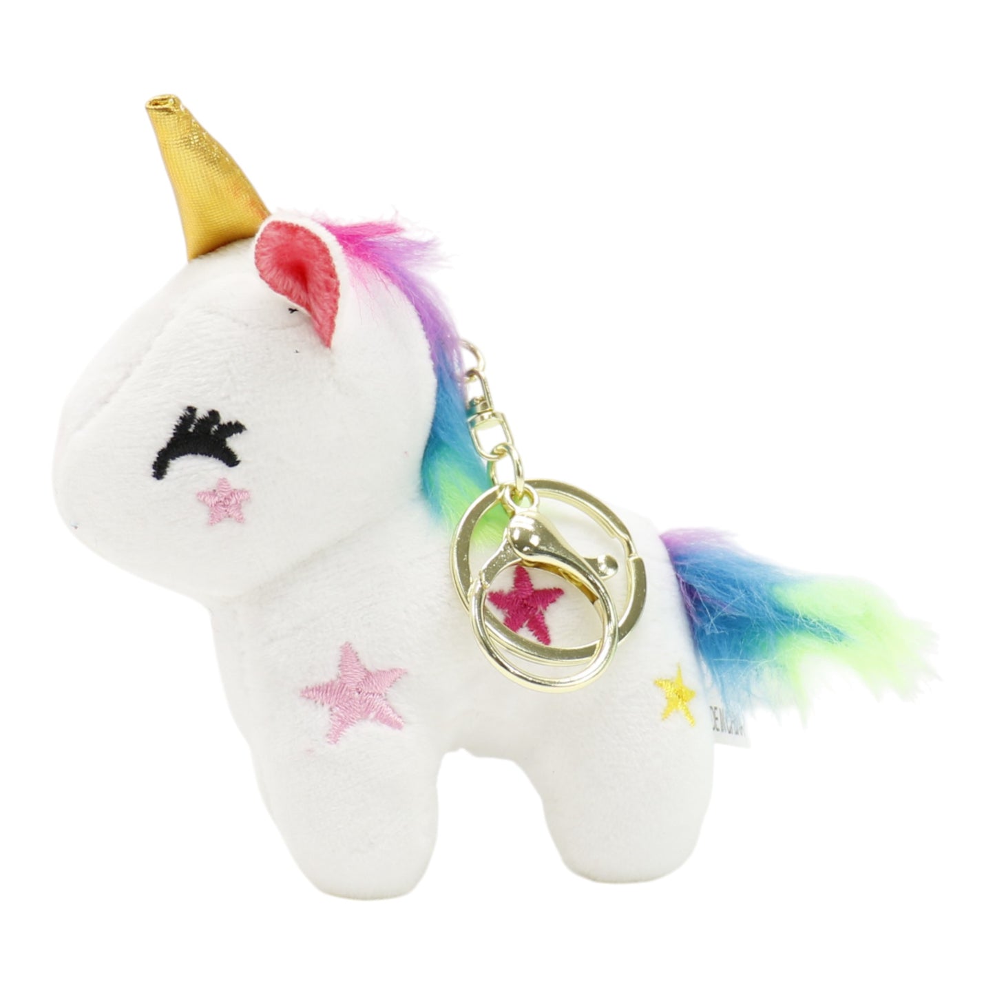 Unicorn With Star Embroidery Keychain JK5921-13 (12PC)