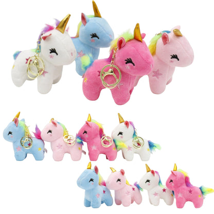 Unicorn With Star Embroidery Keychain JK5921-13 (12PC)