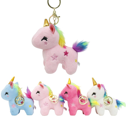 Unicorn With Star Embroidery Keychain JK5921-13 (12PC)