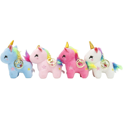 Unicorn With Star Embroidery Keychain JK5921-13 (12PC)