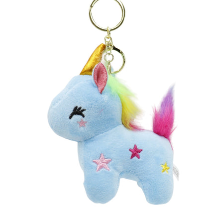 Unicorn With Star Embroidery Keychain JK5921-13 (12PC)