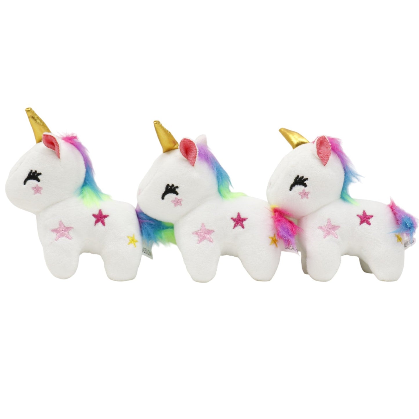 Unicorn With Star Embroidery Keychain JK5921-13 (12PC)
