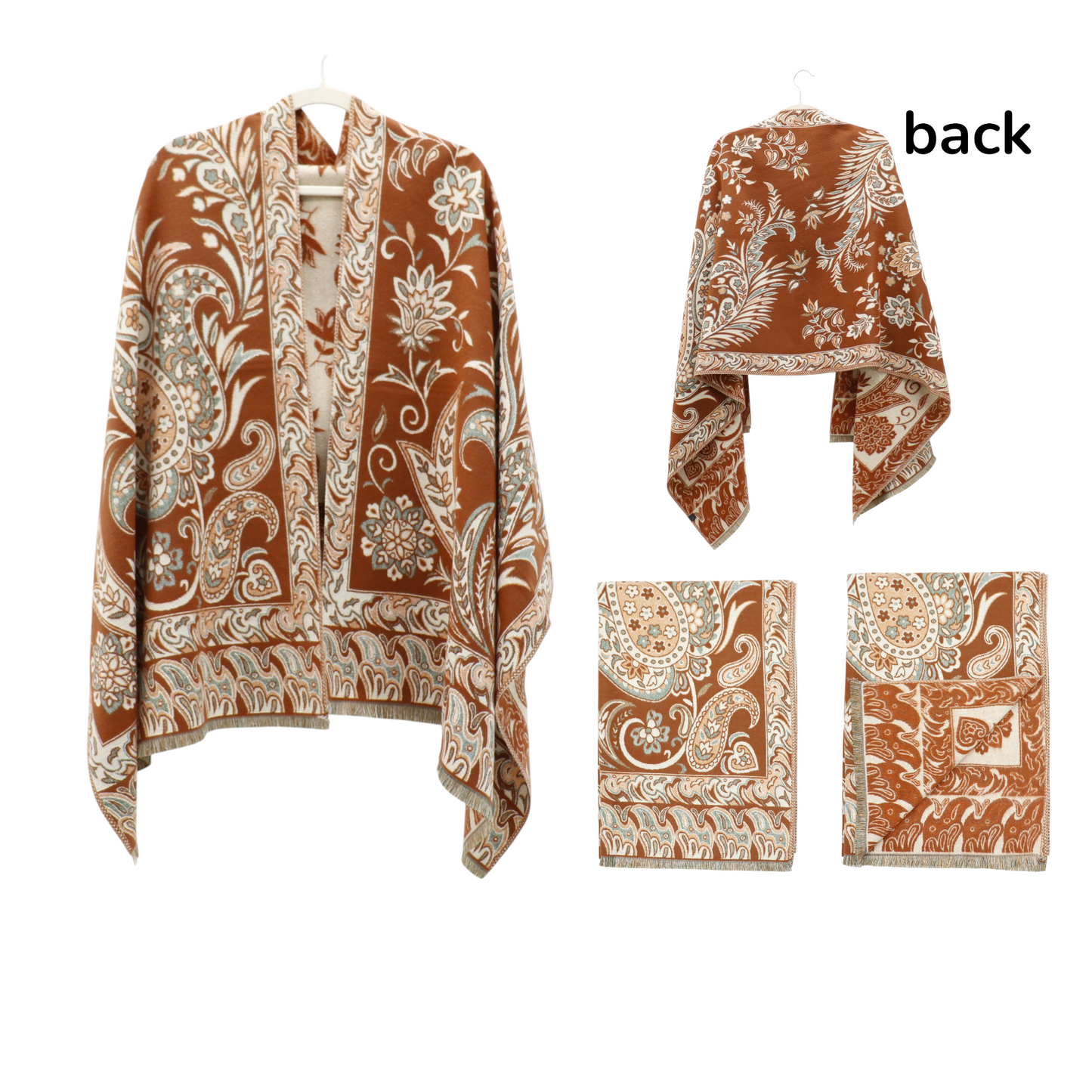 Cashmere Feel Floral Paisley Scarves SCF5726-51 (12PC)