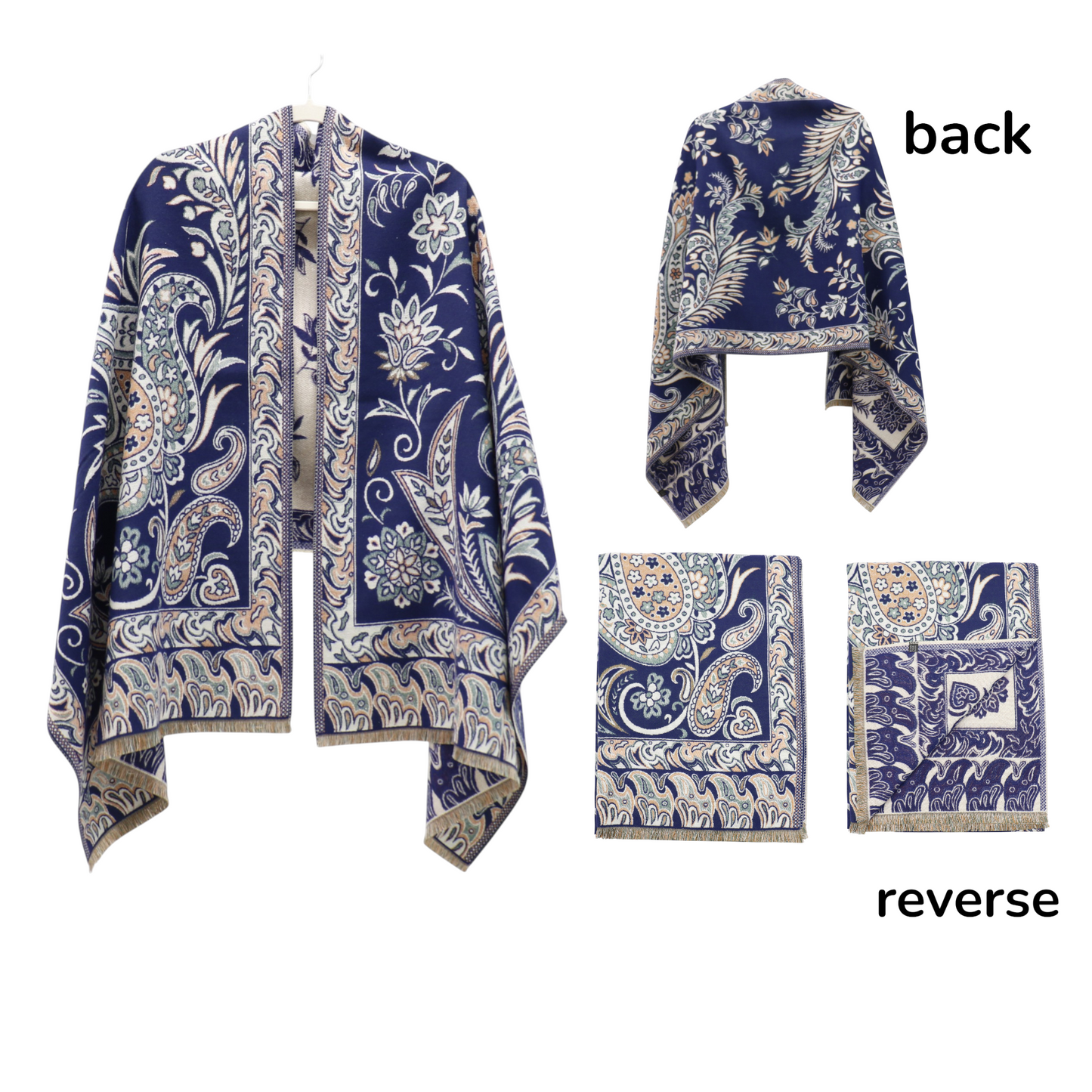 Cashmere Feel Floral Paisley Scarves SCF5726-51 (12PC)