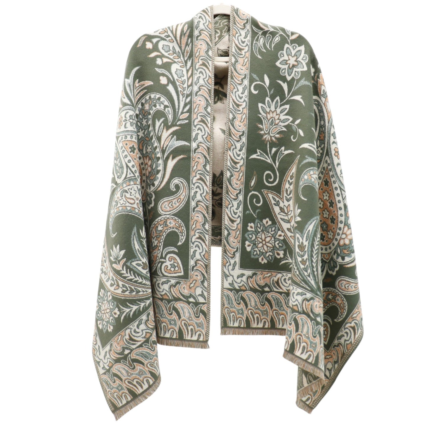 Cashmere Feel Winter Reversible Paisley Scarves SCF5726-51 (12PC)