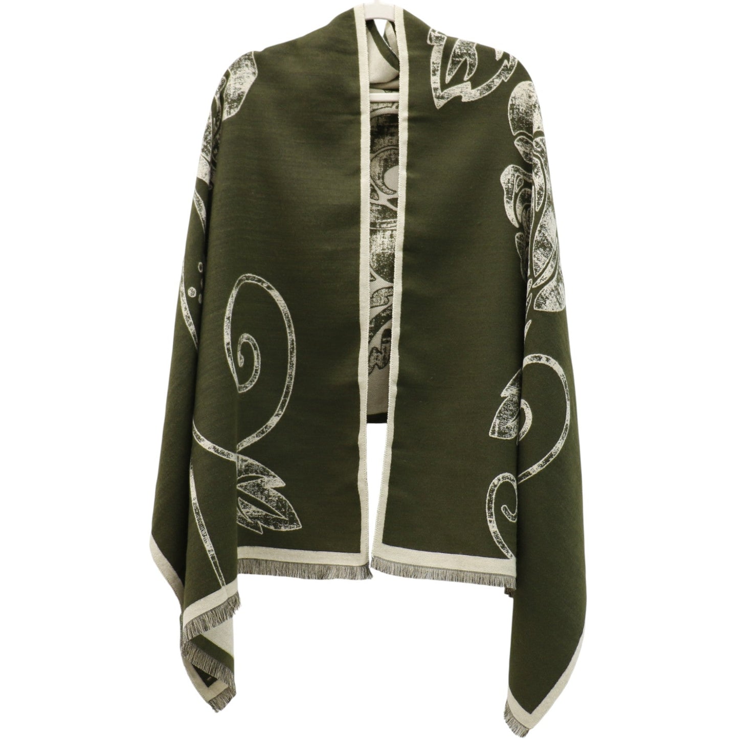 Cashmere Feel Winter Rose Pattern Reversible Scarf SCF5726-45(12PC)