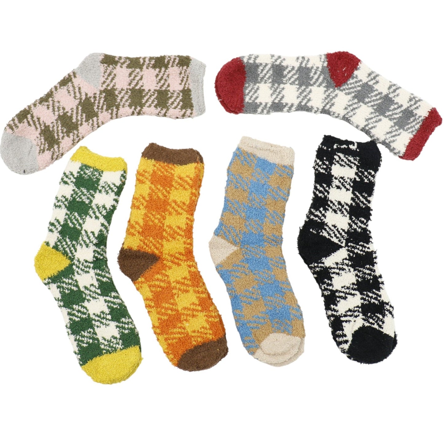Winter Classic Check Pattern Socks SS5912-9 (12PC)