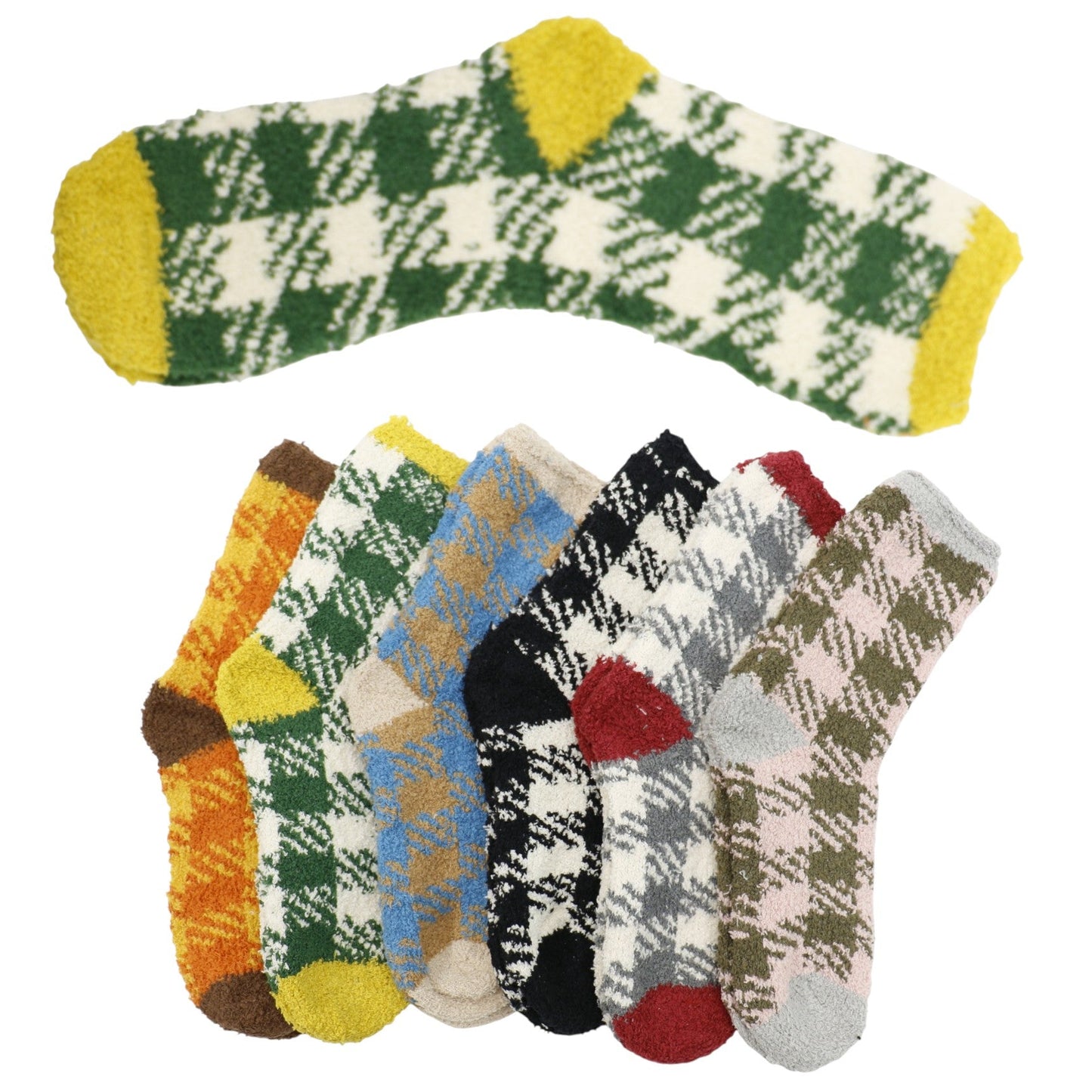 Winter Classic Check Pattern Socks SS5912-9 (12PC)