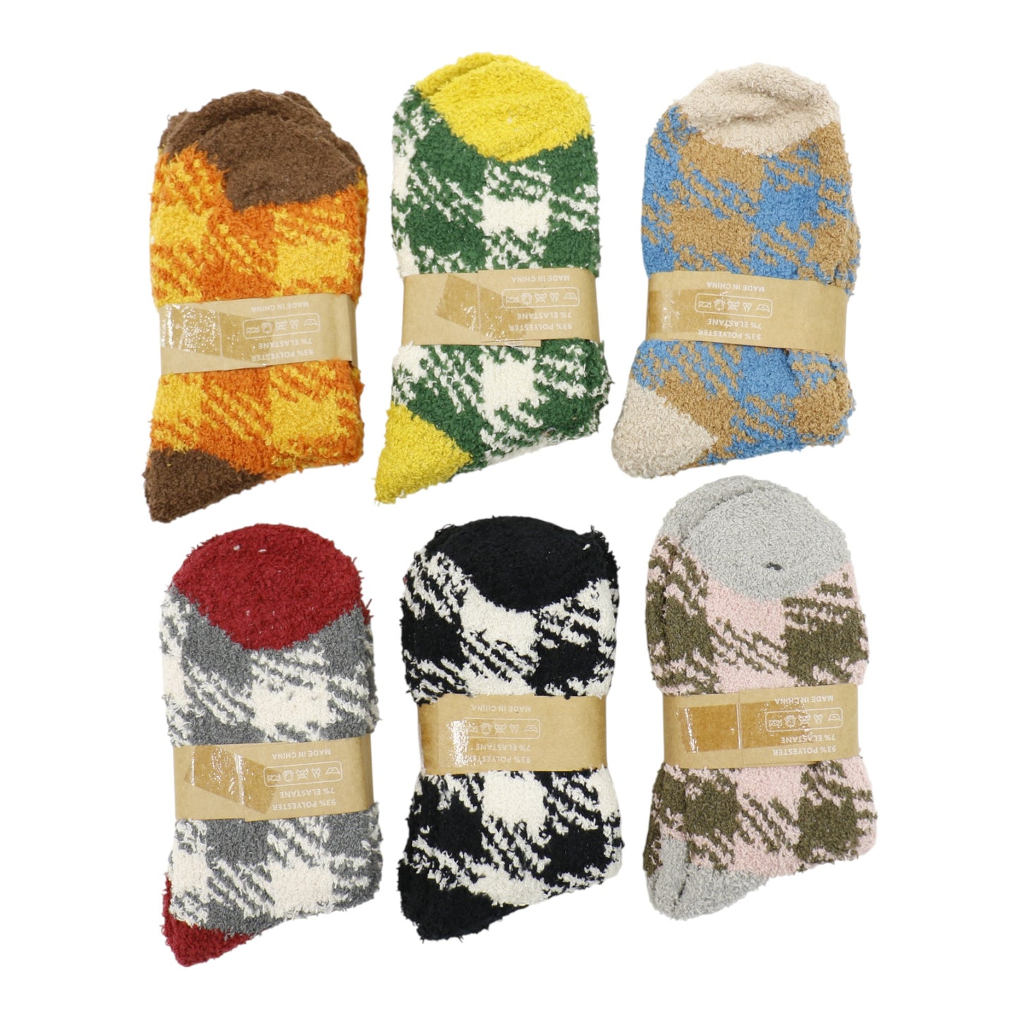Winter Classic Check Pattern Socks SS5912-9 (12PC)