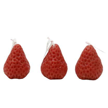 Strawberry Shaped Scented Candle C-26 (12Pack)