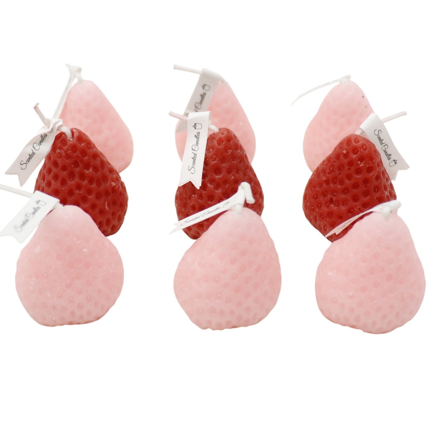 Strawberry Shaped Scented Candle C-26 (12Pack)