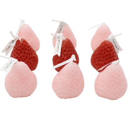 Strawberry Shaped Scented Candle C-26 (12Pack)