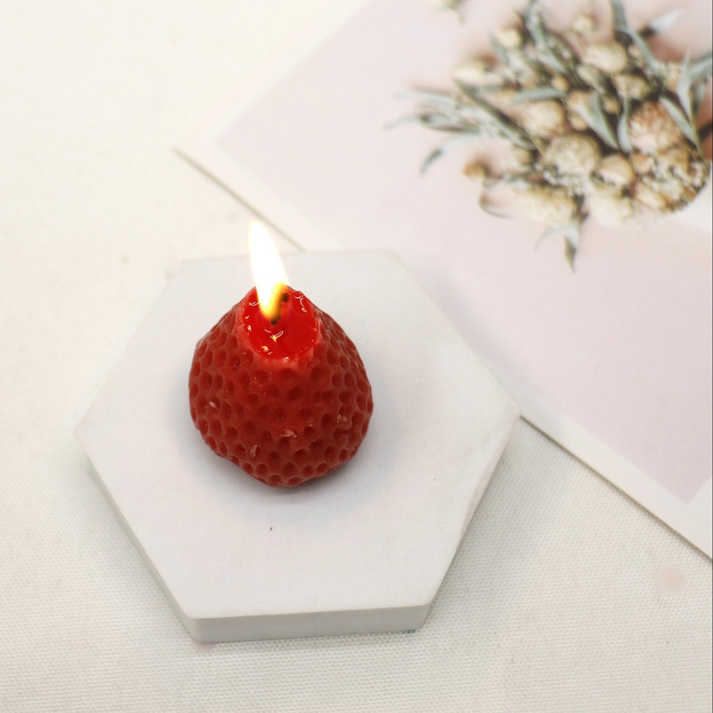 Strawberry Shaped Scented Candle C-26 (12Pack)