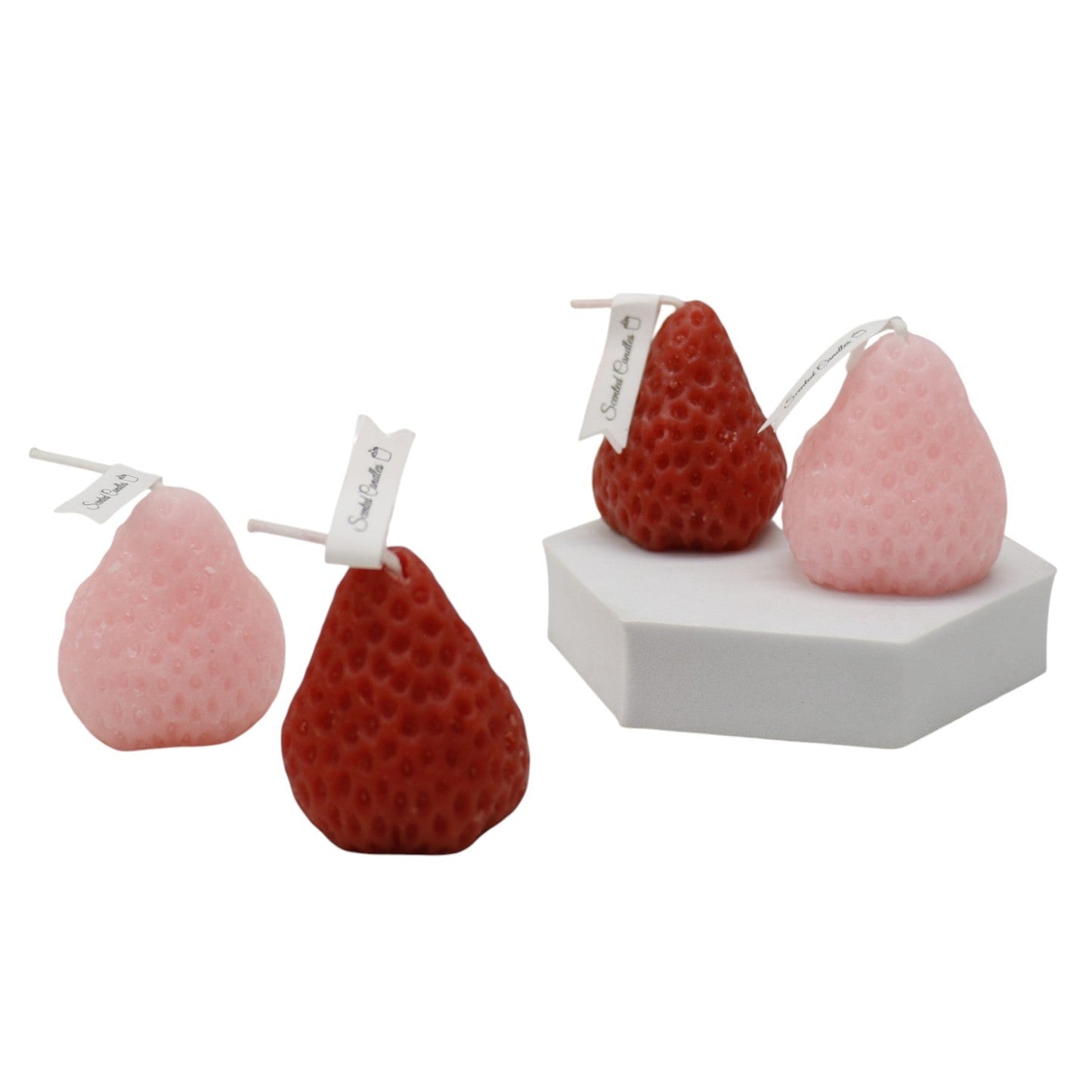 Strawberry Shaped Scented Candle C-26 (12Pack)