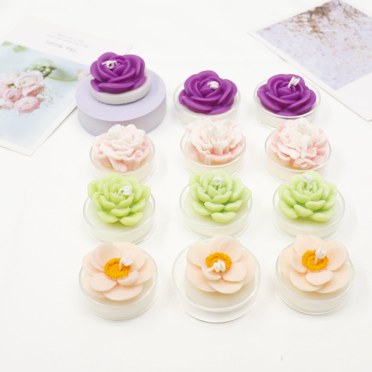 Flower Shape Scented Candle SS41106-23.. (12PC)