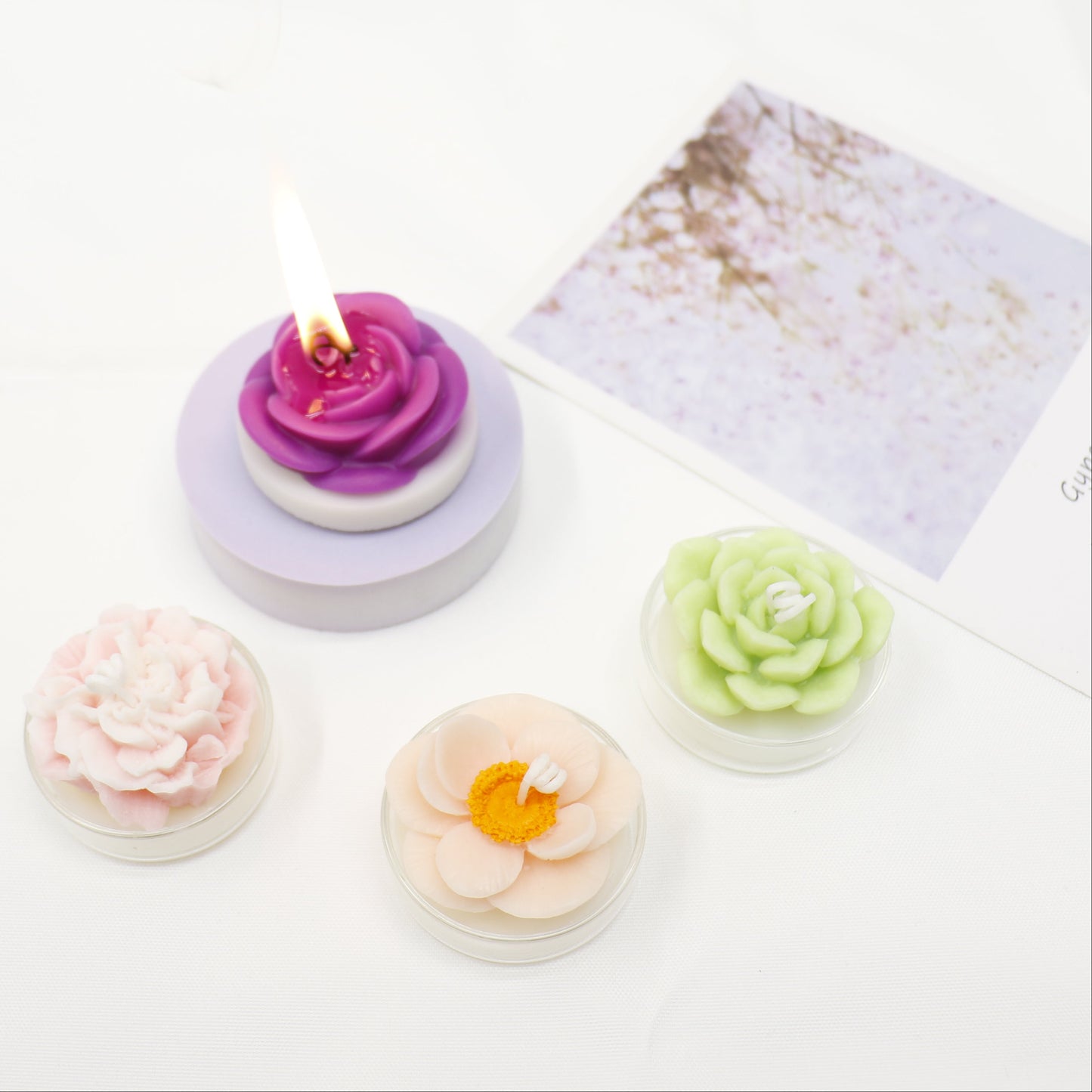 Flower Shape Scented Candle SS41106-23 (12PC)