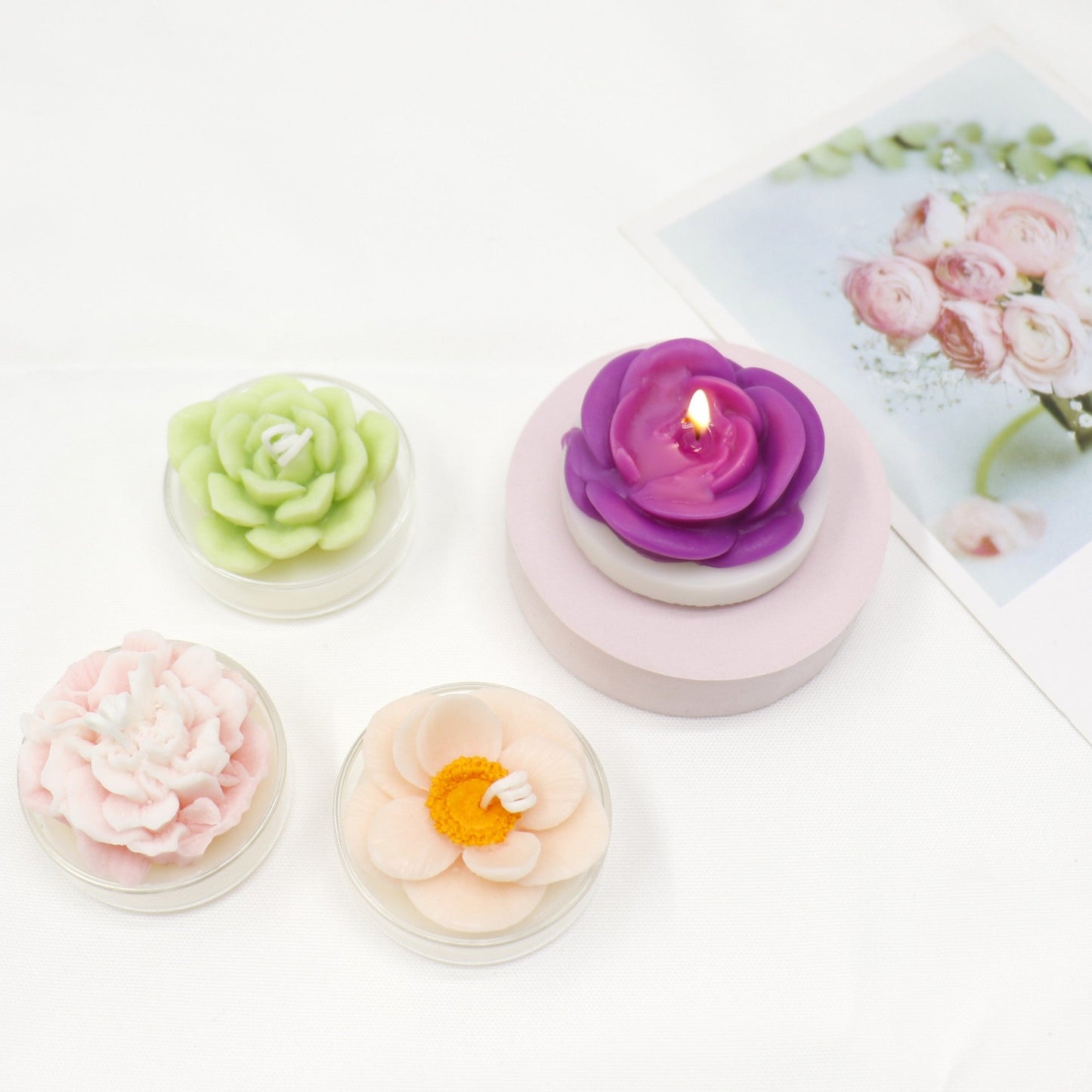 Flower Shape Scented Candle SS41106-23 (12PC)