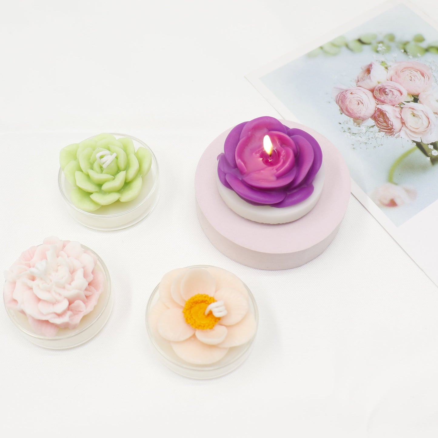 Flower Shape Scented Candle SS41106-23 (12PC)