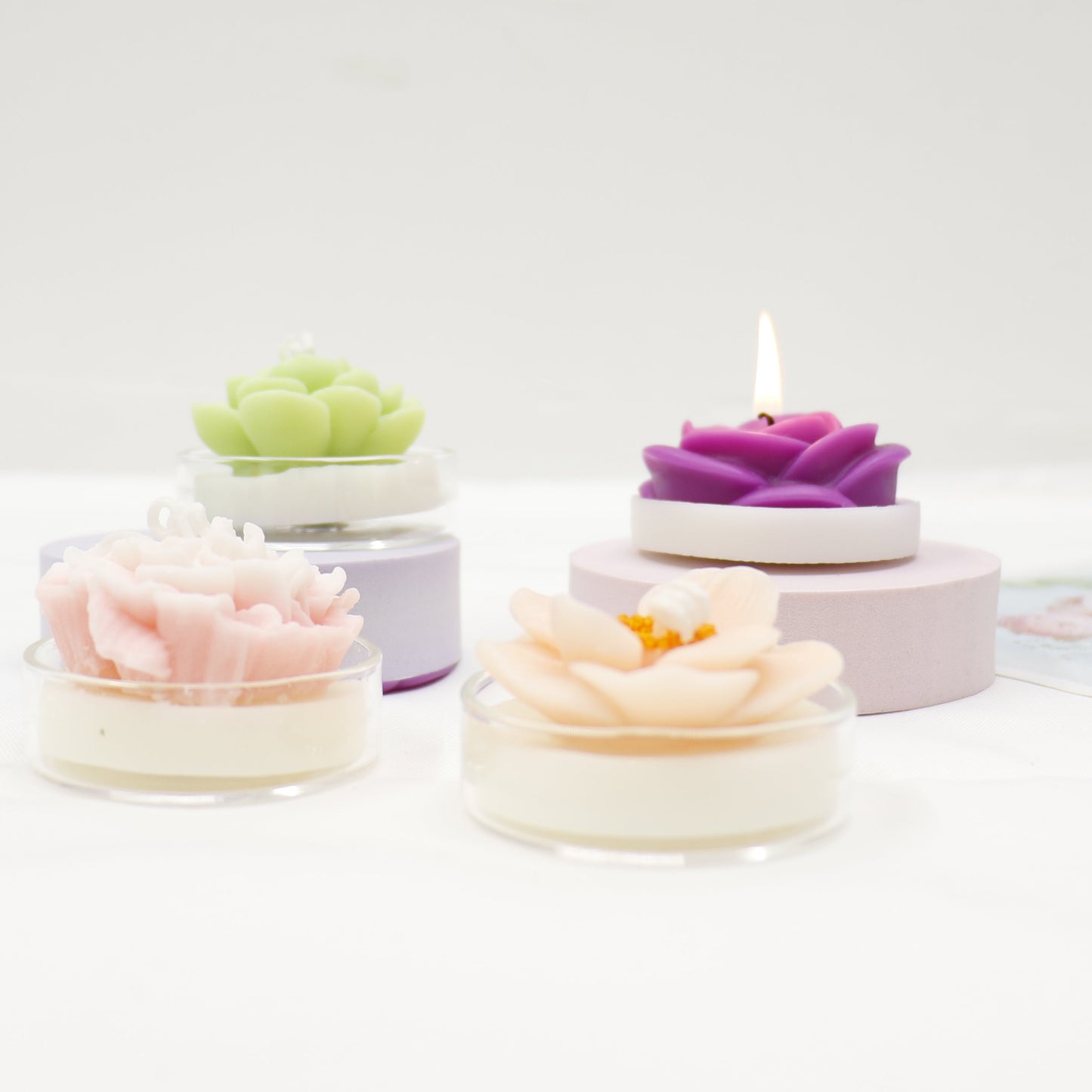 Flower Shape Scented Candle SS41106-23.. (12PC)