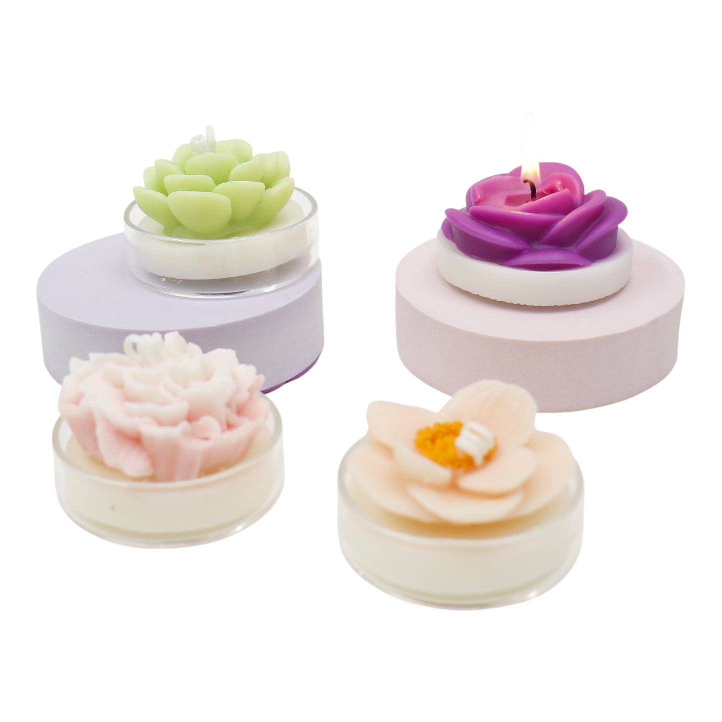 Flower Shape Scented Candle SS41106-23. (12PC)