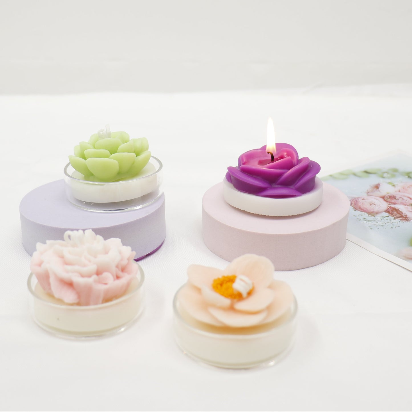 Flower Shape Scented Candle SS41106-23 (12PC)