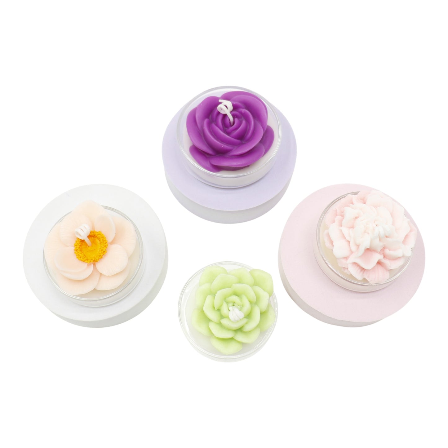 Flower Shape Scented Candle SS41106-23. (12PC)