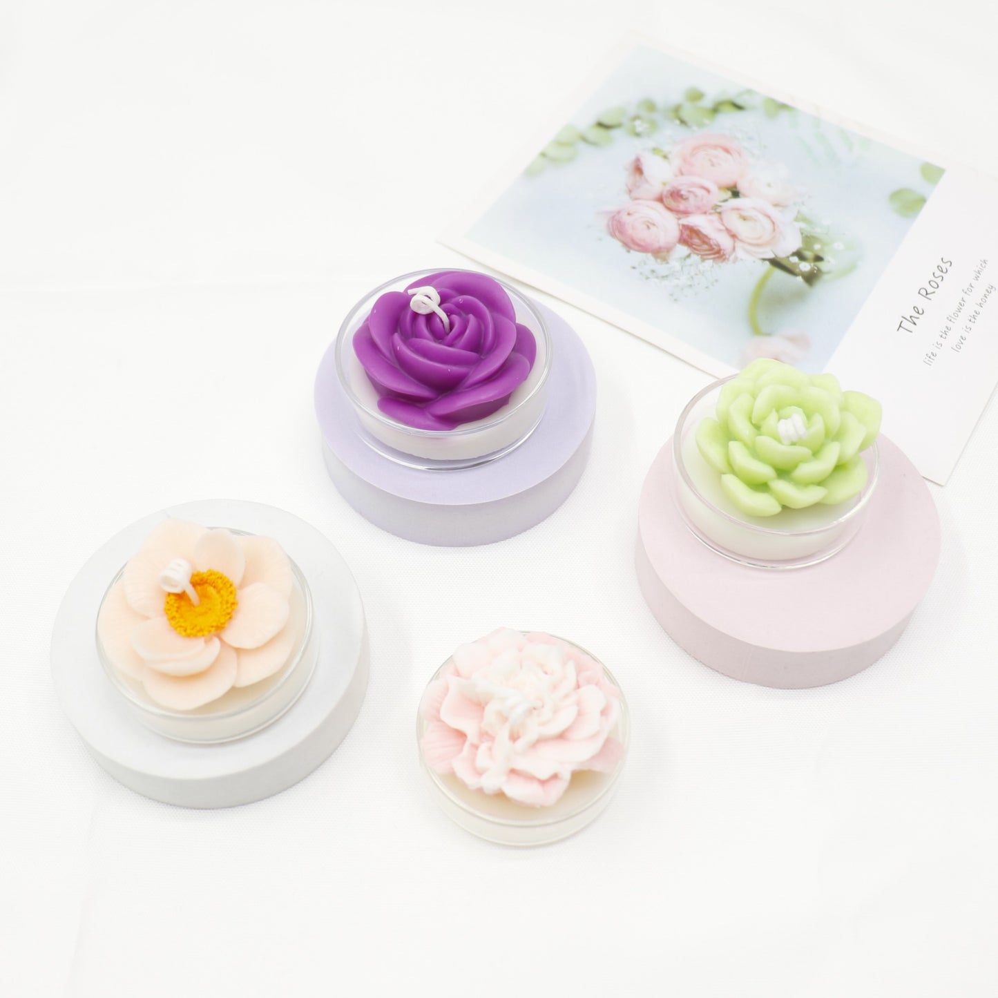 Flower Shape Scented Candle SS41106-23. (12PC)