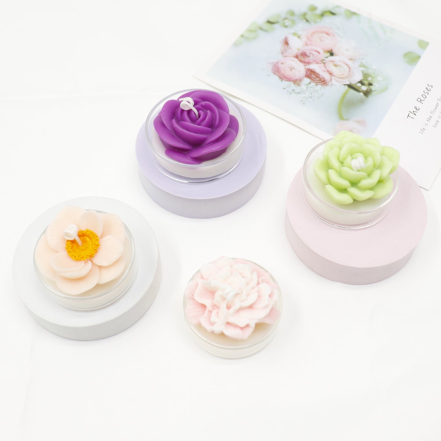 Flower Shape Scented Candle SS41106-23.. (12PC)