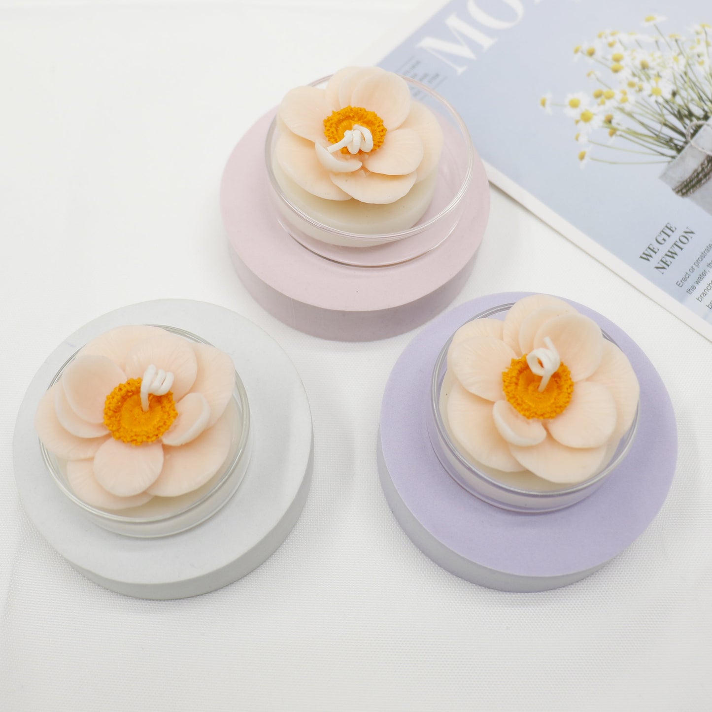 Flower Shape Scented Candle SS41106-23.. (12PC)