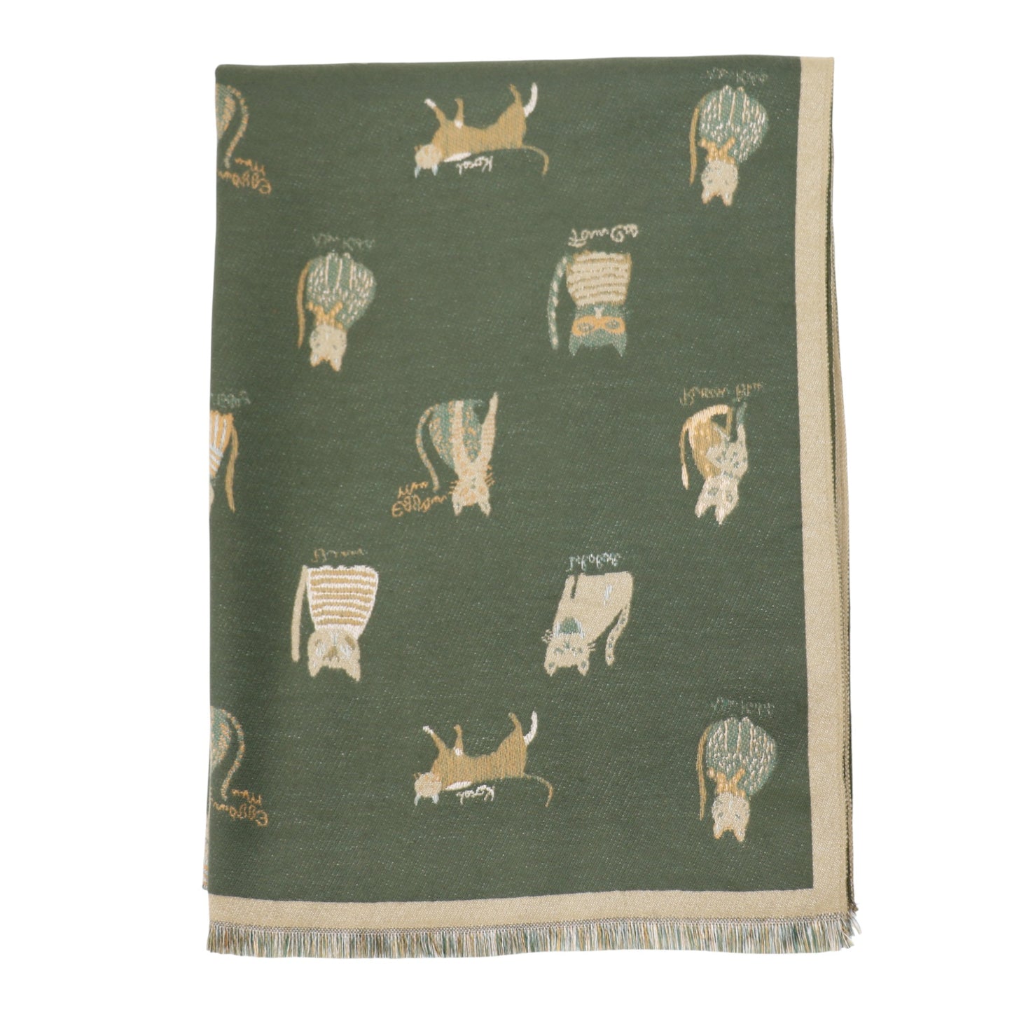 Cashmere Feel Winter Reversible Classic Cat Style  Scarves SCF1230-36(12PC)