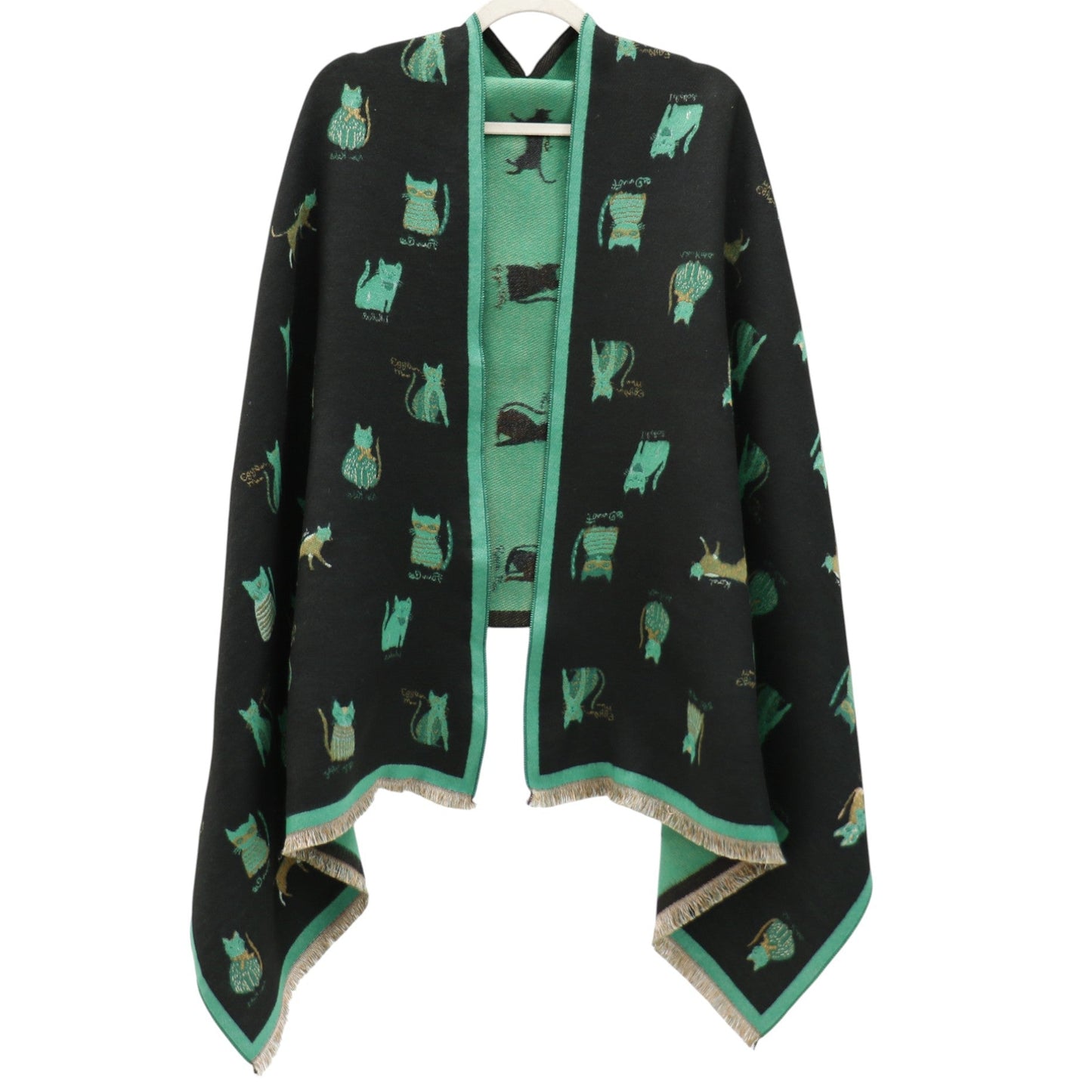 Cashmere Feel Winter Reversible Classic Cat Style  Scarves SCF1230-36(12PC)