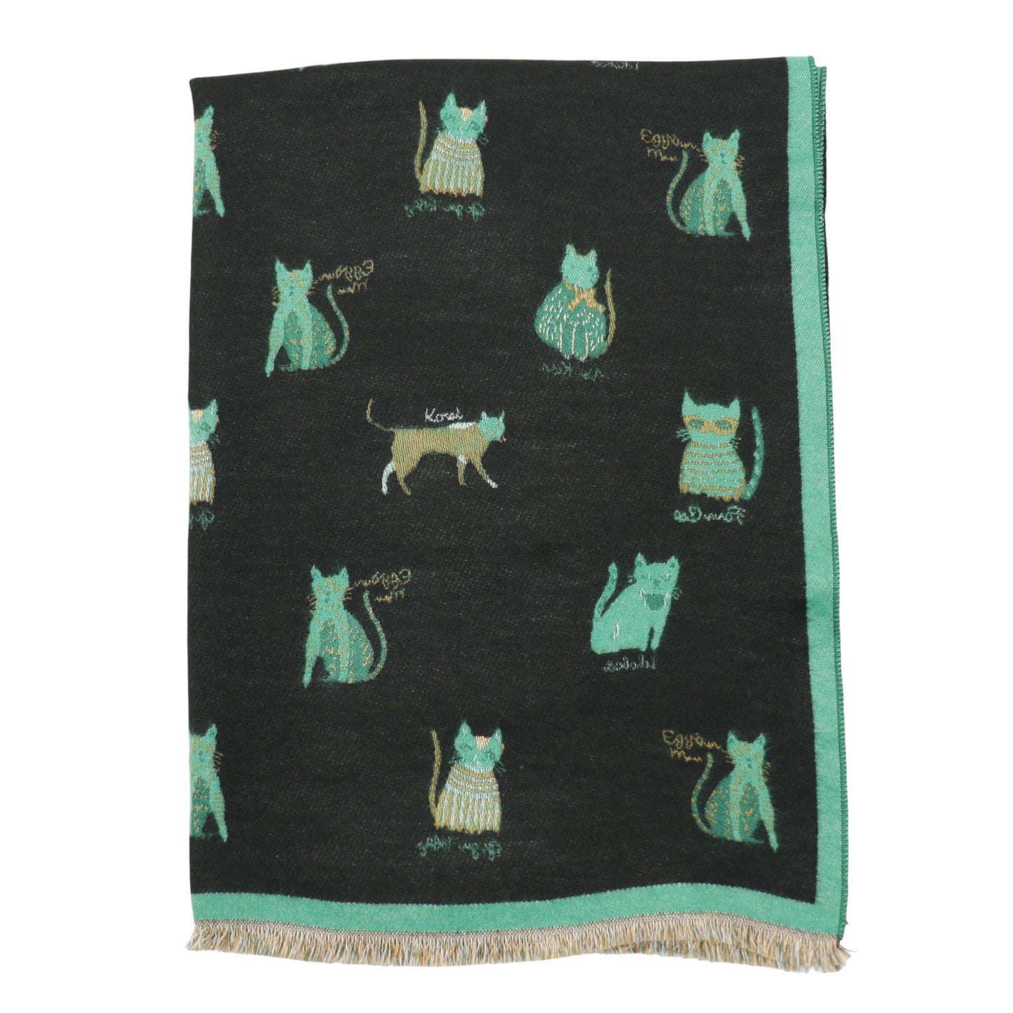 Cashmere Feel Winter Reversible Classic Cat Style  Scarves SCF1230-36(12PC)