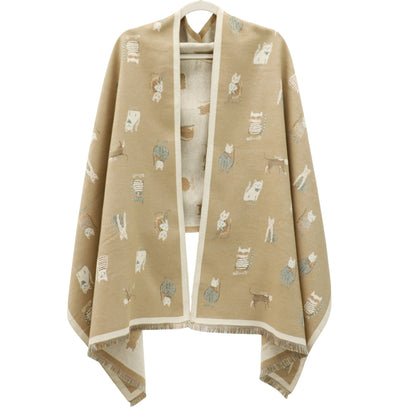 Cashmere Feel Winter Reversible Classic Cat Style  Scarves SCF1230-36(12PC)