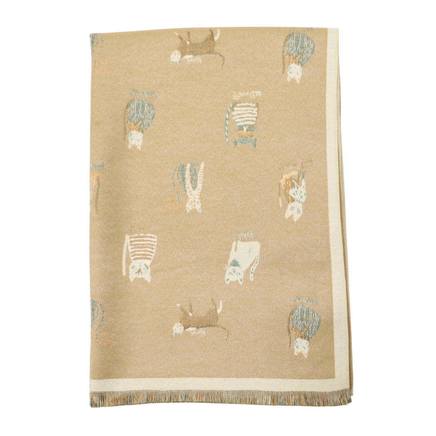 Cashmere Feel Winter Reversible Classic Cat Style  Scarves SCF1230-36(12PC)