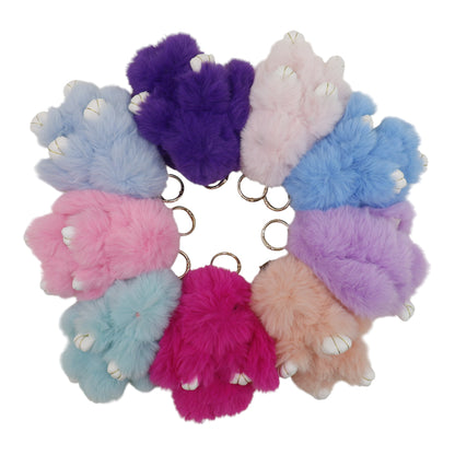 Cut Rabbit Pom Pom Key Chain KC0225-5. (3PC)
