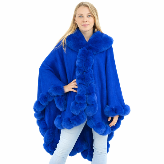 Solid Color Fur Shawl SW3719* (2PC)