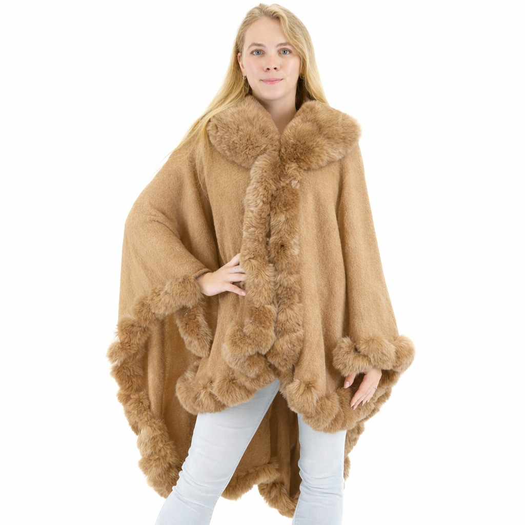 Solid Color Fur Shawl SW3719 (3PC)