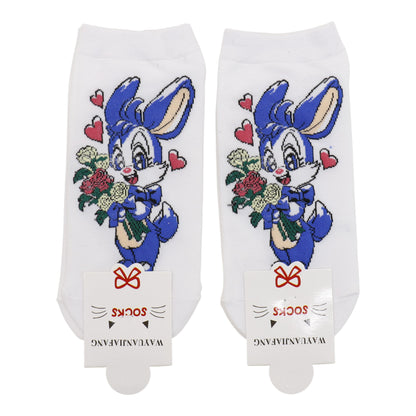 Women's Cute Rabbit Cartoon Socks SK4116-2 (12PC)