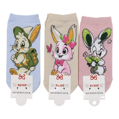 Women's Cute Rabbit Cartoon Socks SK4116-2 (12PC)