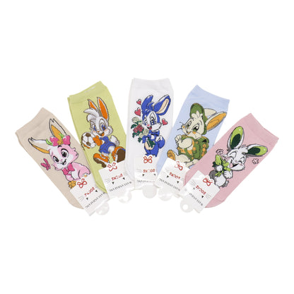 Women's Cute Rabbit Cartoon Socks SK4116-2 (12PC)