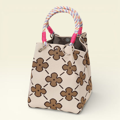 Lucky Flower Pattern Knitted Tote Bag SS51223 -18 (3PC)