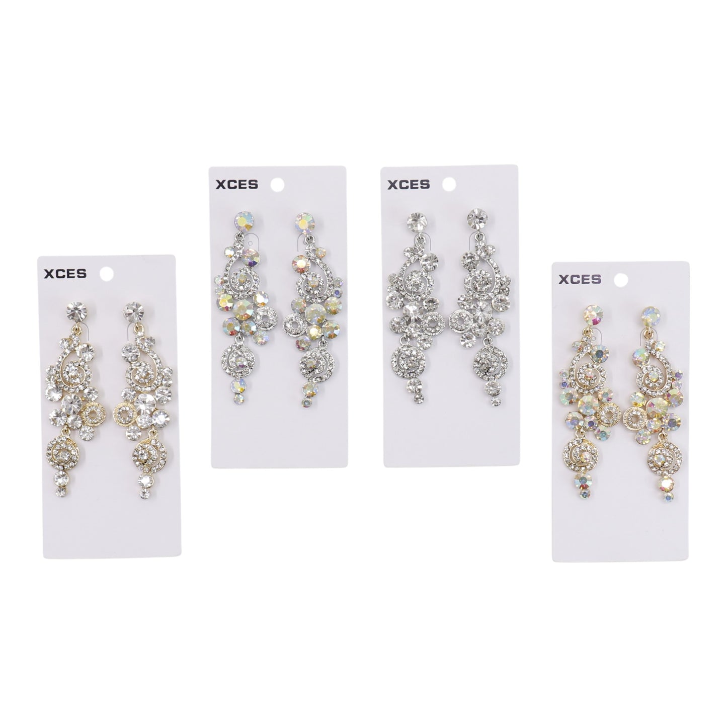 Oval Crystal Drop Bridal Earring JE72996 (3PAIR)